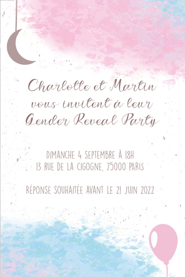 32 Cartes D'invitation Gender Reveal – Design Chic, Enveloppes Incluses, Pour Fête Prénatale Garçon/fille